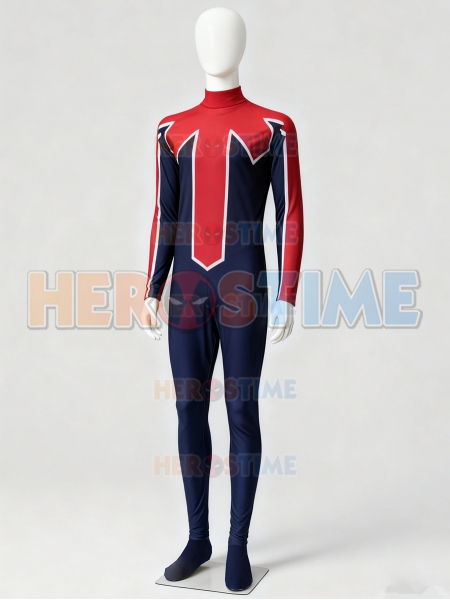 Blue Red Captain Britain Spandex Superhero Costume blue-red-captain-britain-spandex-superhero-costume